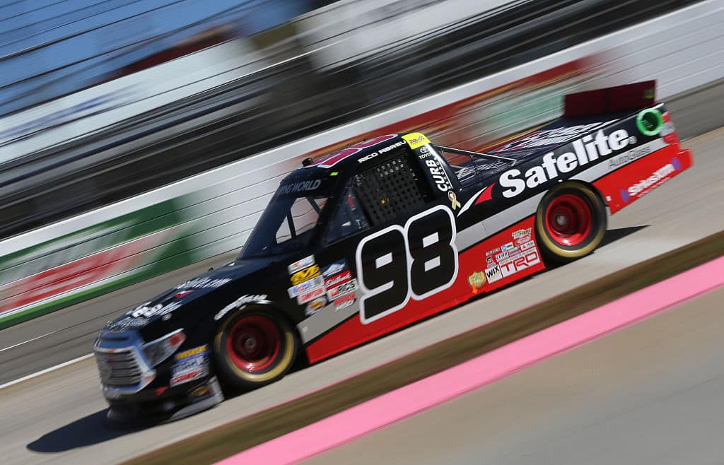 during practice for the NASCAR Camping World Truck Series Texas Roadhouse 200 presented by Alpha Energy Solutions at Martinsville Speedway on October 28, 2016 in Martinsville, Virginia.
