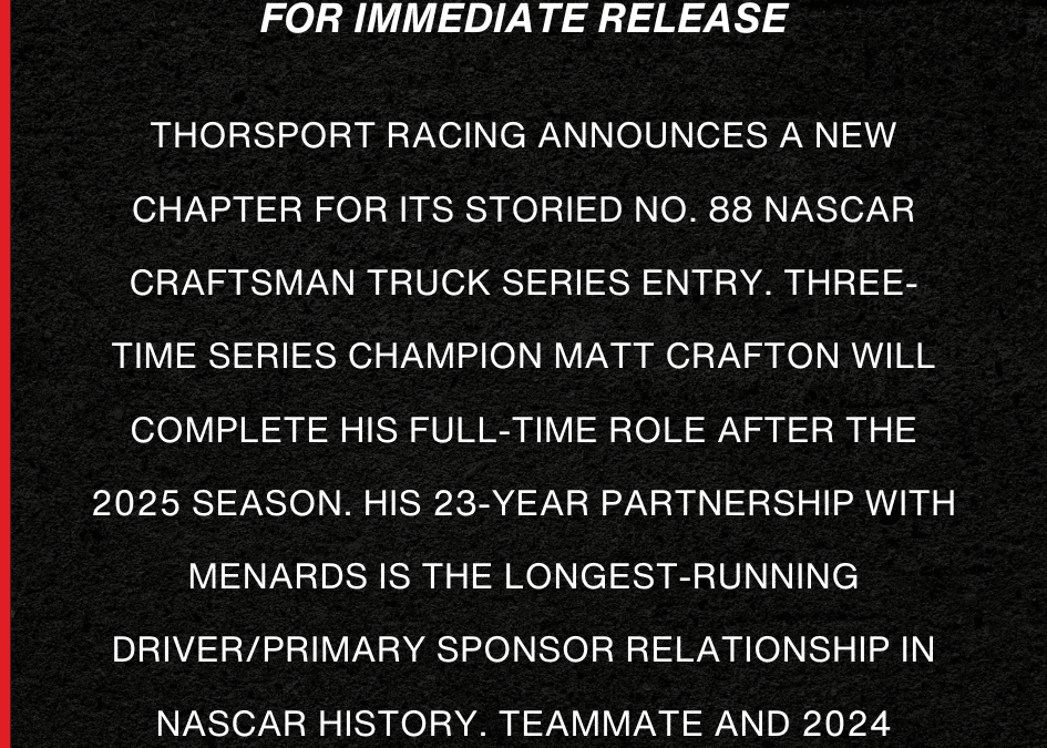 Crafton Shifts Gears, Majeski to Drive ThorSport’s No. 88 Full-Time in 2026